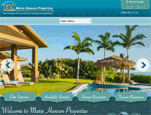 Tablet Screenshot of mariehansenproperties.com